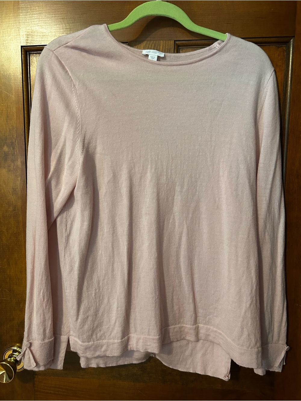 J. Jill Pale Pink Long-Sleeve Crewneck Top